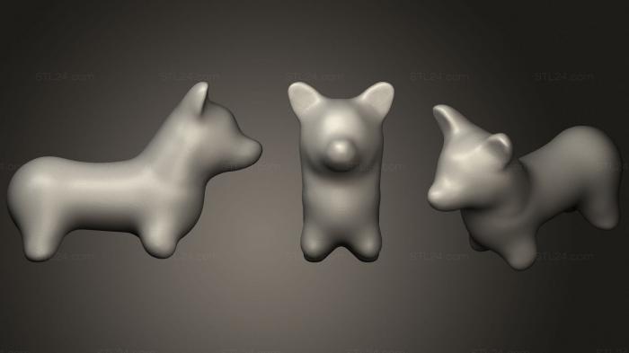 Animal figurines (Dog, STKJ_2120) 3D models for cnc